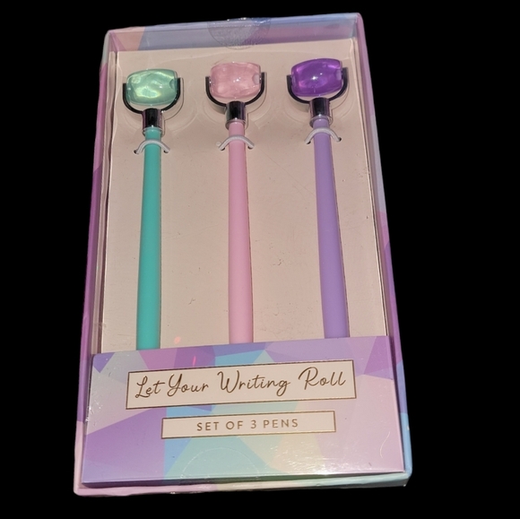 Eccolo Other - 3pk Boxed Crystal Face Rollers Pens